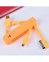 Cable de Datos USB con Micro para Iphone 4 5 5s-Naranja - Envío Gratuito