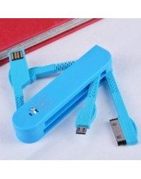 Cable de Datos USB con Micro para Iphone 4 5 5s-Azul - Envío Gratuito