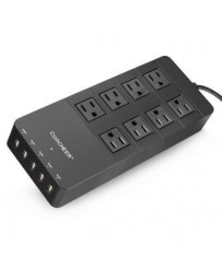 Coocheer Fila Insertada con Cargador Pared 5 puertos USB-Negro - Envío Gratuito