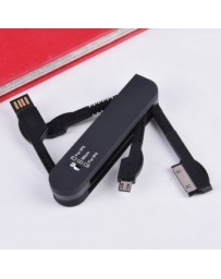 Cable de Datos USB con Micro para Iphone 4 5 5s-Negro - Envío Gratuito