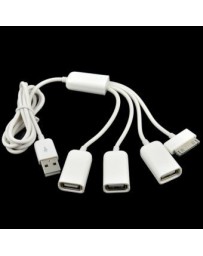 Alta velocidad USB 2.0 HUB datos Sync Cable adaptador para el cargador del teléfono móviliphone - Envío Gratuito