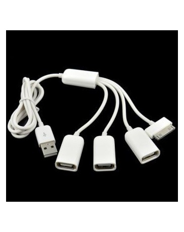 Alta velocidad USB 2.0 HUB datos Sync Cable adaptador para el cargador del teléfono móviliphone - Envío Gratuito