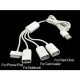 Alta velocidad USB 2.0 HUB datos Sync Cable adaptador para el cargador del teléfono móviliphone - Envío Gratuito
