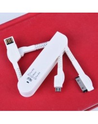 Cable de Datos USB con Micro para Iphone 4 5 5s-Blanco - Envío Gratuito