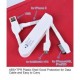 Cable de Datos USB con Micro para Iphone 4 5 5s-Blanco - Envío Gratuito