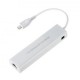 Micro USB de 3 Puertos USB 2.0 HUB + Interfaz RJ45 - Blanco - Envío Gratuito