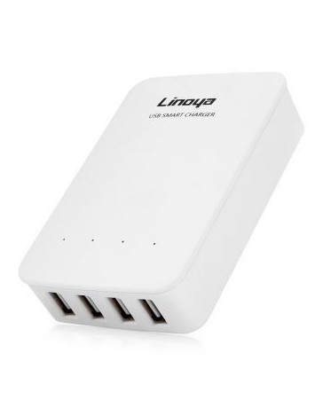 Cargador USB Linoya A15 de 4 puertos USB 6A cargador inteligente de alimentación - Envío Gratuito