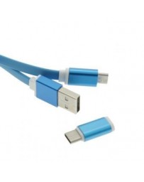 USB tipo C de sincronización de datos universal cable de carga para Samsung HTC - azul - Envío Gratuito