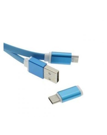 USB tipo C de sincronización de datos universal cable de carga para Samsung HTC - azul - Envío Gratuito