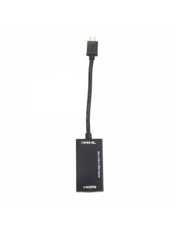 MHL Micro USB a HDMI Integración de PVC conector del adaptador de cable Negro - Envío Gratuito