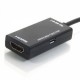MHL Micro USB a HDMI Integración de PVC conector del adaptador de cable Negro - Envío Gratuito