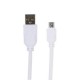 1M 2A de alta elasticidad de transmisión de datos cable de carga de Micro USB para Android Blanco - Envío Gratuito