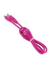 1M 2A de alta elasticidad de transmisión de datos cable de carga de Micro USB para Android Rosa roja - Envío Gratuito