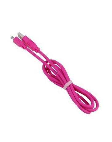 1M 2A de alta elasticidad de transmisión de datos cable de carga de Micro USB para Android Rosa roja - Envío Gratuito