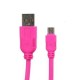 1M 2A de alta elasticidad de transmisión de datos cable de carga de Micro USB para Android Rosa roja - Envío Gratuito