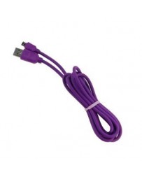 2M 2A de alta elasticidad de transmisión de datos cable de carga de Micro USB para Android Púrpura - Envío Gratuito