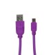 2M 2A de alta elasticidad de transmisión de datos cable de carga de Micro USB para Android Púrpura - Envío Gratuito