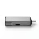 Adaptor de Cargador de Tipo-C USB Puerto de Carga de USB 3.0 + USB Tipo-C Gris - Envío Gratuito