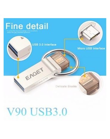 EAGET V90 163264G USB 3.0 Impermeable OTG U Disco Disk Flash Drive PC Android - Envío Gratuito