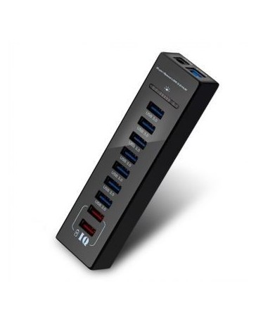 Pixnor 9 puertos USB 3.0 Hub con 7 puertos de transferencia de datos y 2 puertos de carga - Envío Gratuito
