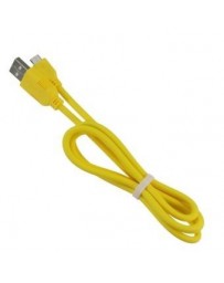 1M 2A de alta elasticidad de transmisión de datos cable de carga de Micro USB para Android Amarillo - Envío Gratuito