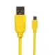 1M 2A de alta elasticidad de transmisión de datos cable de carga de Micro USB para Android Amarillo - Envío Gratuito