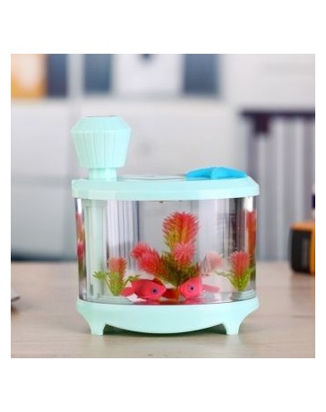 Acuario LED luz de noche humidificador portátil humidificador USB-460 ML regalo blanco - Envío Gratuito