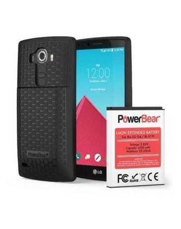 Lg G4 (Bl 51Yf) 6500Mah Extendida Bateria Back Cover Pr - Envío Gratuito