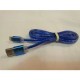 cable de carga de datos para el iPhone 5S  5  5C, iPad Air, iPad Mini (Azul) - Envío Gratuito