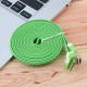 EW 2 m de cable trenzado plano Verde - Envío Gratuito