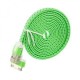 EW 2 m de cable trenzado plano Verde - Envío Gratuito