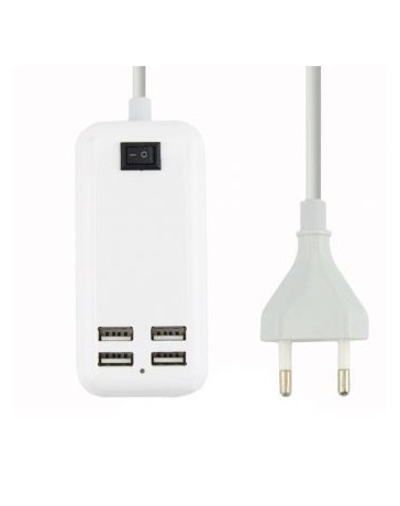 La UE tapa 4 puertos múltiple pared del USB del cargador del teléfono inteligente - Envío Gratuito