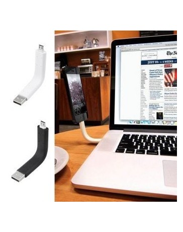 EW cable de carga del soporte plegable negro micro USB - Envío Gratuito
