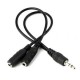 ER un punto de cable adaptador de cable de audio de dos auriculares de 3,5 mm. - Envío Gratuito