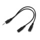 ER un punto de cable adaptador de cable de audio de dos auriculares de 3,5 mm. - Envío Gratuito
