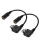 2 piezas de auriculares de audio Convertir adaptador de cable - negro - Envío Gratuito