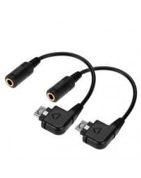2 piezas de auriculares de audio Convertir adaptador de cable - negro - Envío Gratuito