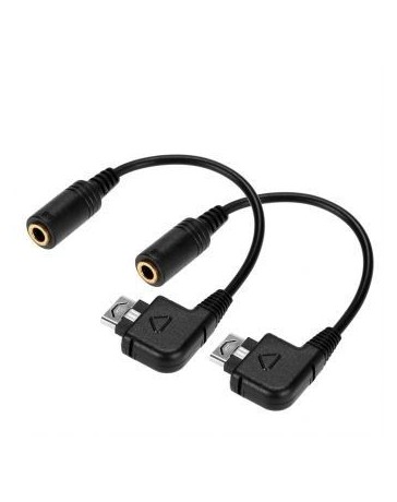 2 piezas de auriculares de audio Convertir adaptador de cable - negro - Envío Gratuito
