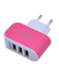 USB S6 enchufe de la UE Adaptador de corriente de calidad superior rojo de Rose - Envío Gratuito