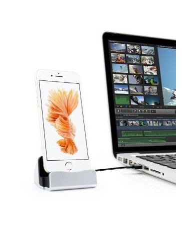 Dispositivo de carga para Apple Iphone 5 6 6S incluyen un iPod de plata - Envío Gratuito