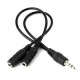 EW un punto de cable adaptador de cable de audio de dos auriculares de 3,5 mm - Envío Gratuito