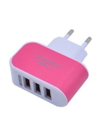 USB S6 enchufe de la UE Adaptador de corriente de calidad superior rojo de Rose - Envío Gratuito