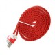 Plana cable trenzado 2m Rojo - Envío Gratuito