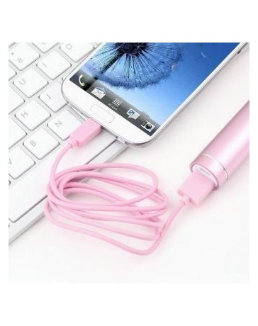 Micro USB v8 1M cable de color rosa - Envío Gratuito