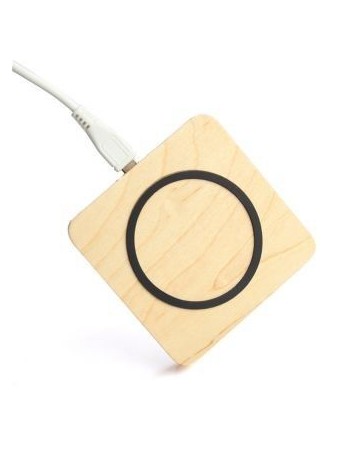 Almohadilla De Carga IFone Inalámbrico QI Samsung Galaxy S6 S5 S4 Note 4 3 De Madera Cuadrado Negro - Envío Gratuito