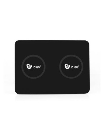 Almohadilla De Carga IFone Inalámbrico Doble QI Para Samsung Galaxy S6 S6 Edge Negro - Envío Gratuito