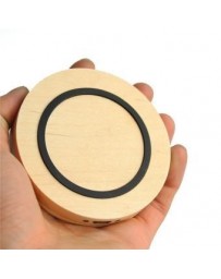 Almohadilla De Carga IFone Inalámbrico QI Para Samsung Galaxy S6 S5 S4 Note 4 3 De Madera Redondo Negro - Envío Gratuito