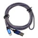 cables de cobre 2M Micro USB Data Sync cable de carga universal para Samsung HTC LG azul - Envío Gratuito