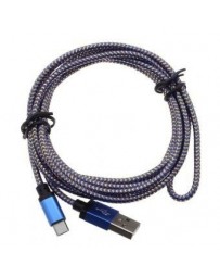 cables de cobre 2M Micro USB Data Sync cable de carga universal para Samsung HTC LG azul - Envío Gratuito