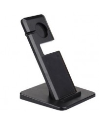 Almohadilla De Carga Para IPhone Samsung Con Soporte iWatch Negro - Envío Gratuito